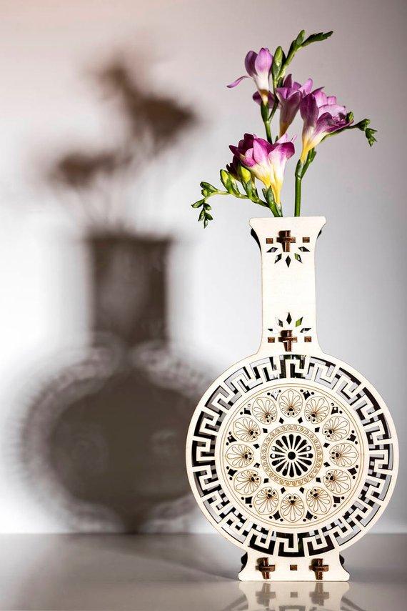 laser cut flower vase